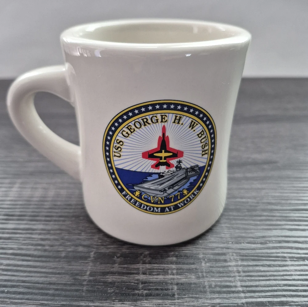 USS George H.W. Bush Ceramic Mug - White